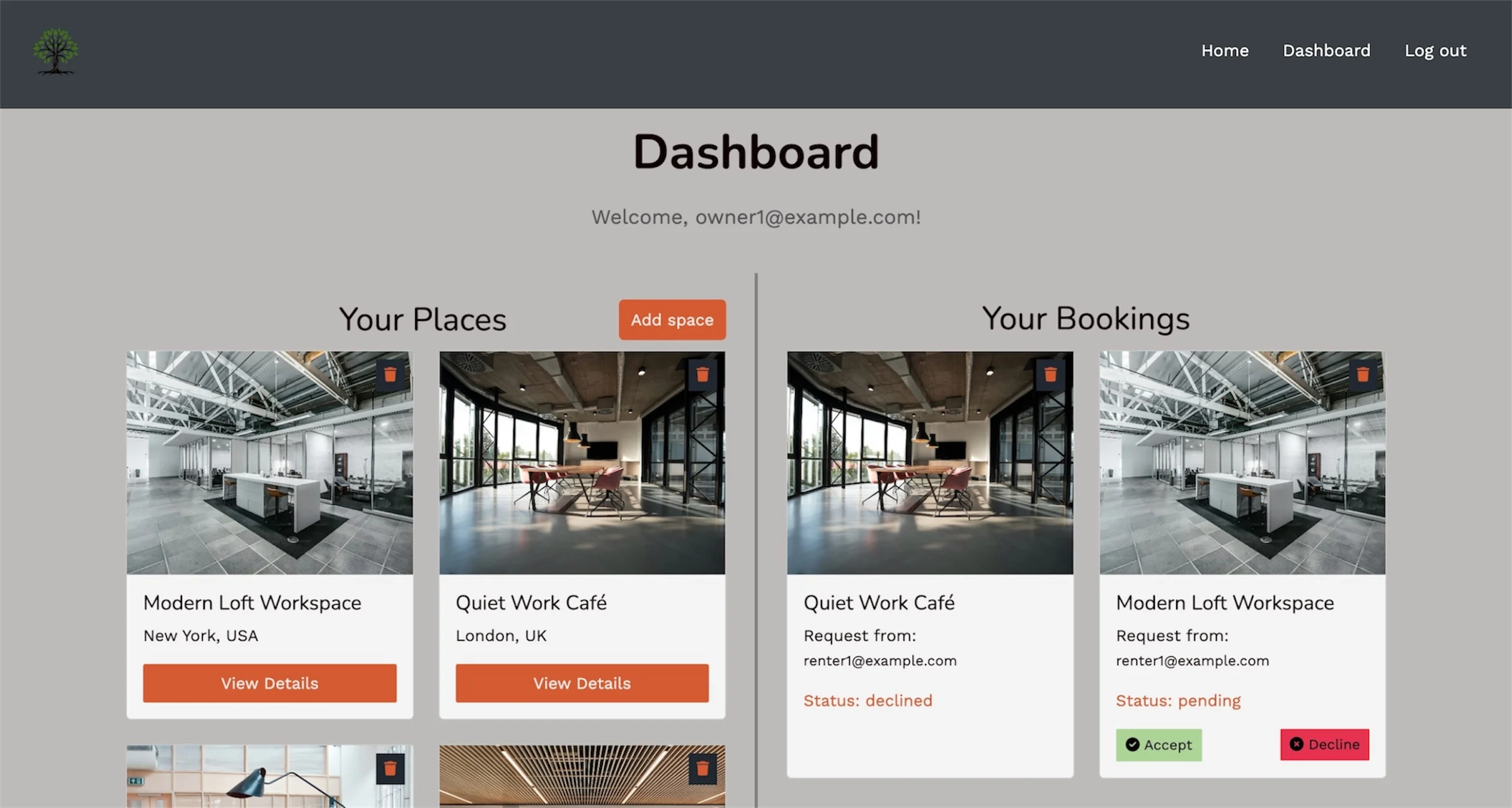 WorkTree Dashboard